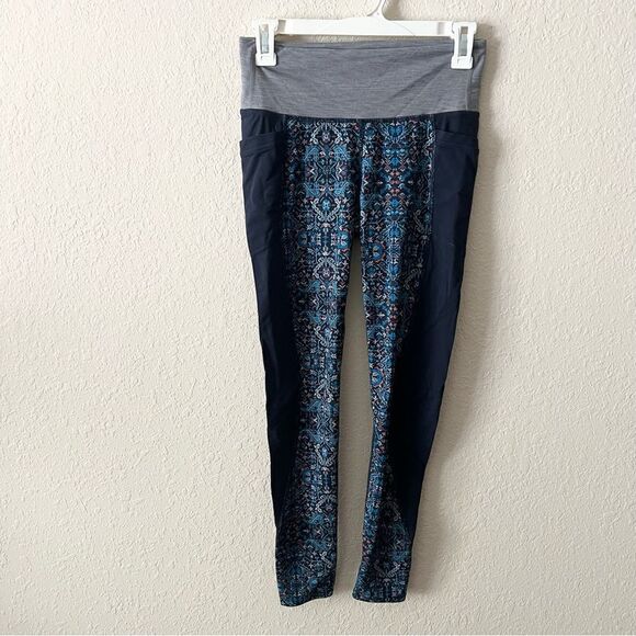 Athleta Size S Tapestry Chaturanga Leggings  Multicolor Active Yoga 349034 - Picture 1 of 7
